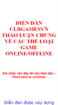 Mobile Screenshot of clbgamesvn.com